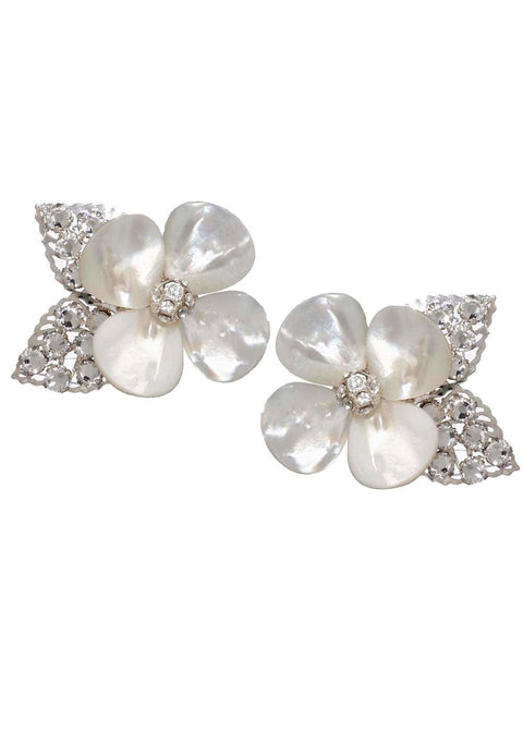 Petal Flower Earrings - bridal Earrings - Elizabeth Bower