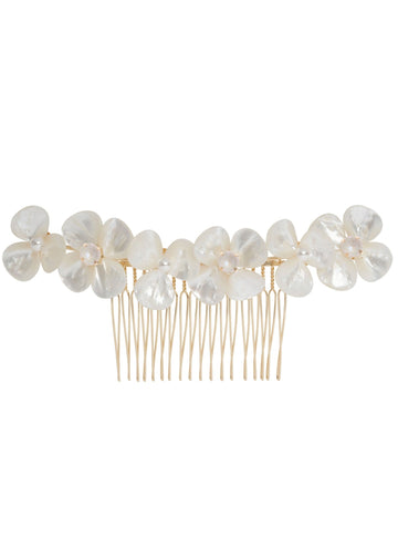 Petal Garland Floral Comb - bridal - Elizabeth Bower