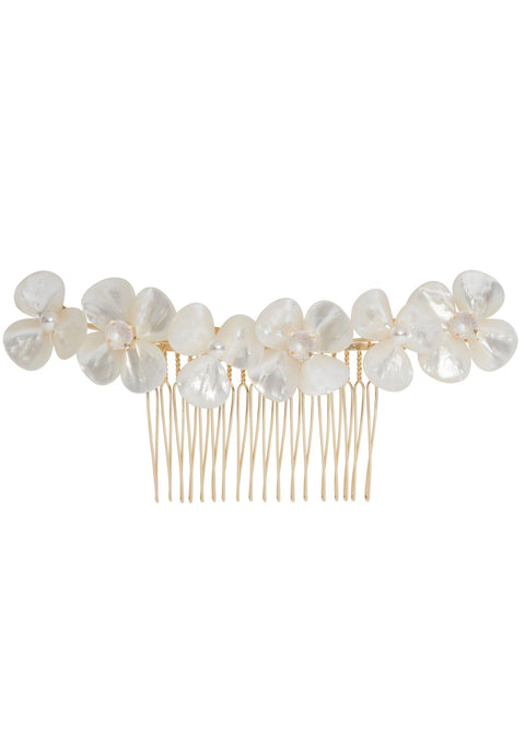 Petal Garland Floral Comb - bridal - Elizabeth Bower