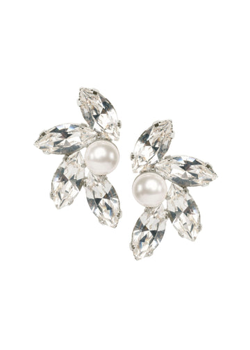 Pinion Crystal Stud Earring - bridal Earrings - Elizabeth Bower