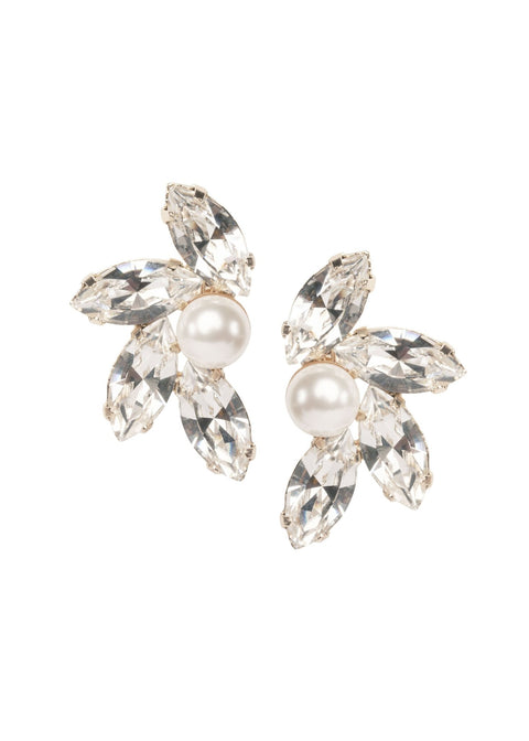 Pinion Crystal Stud Earring - bridal Earrings - Elizabeth Bower