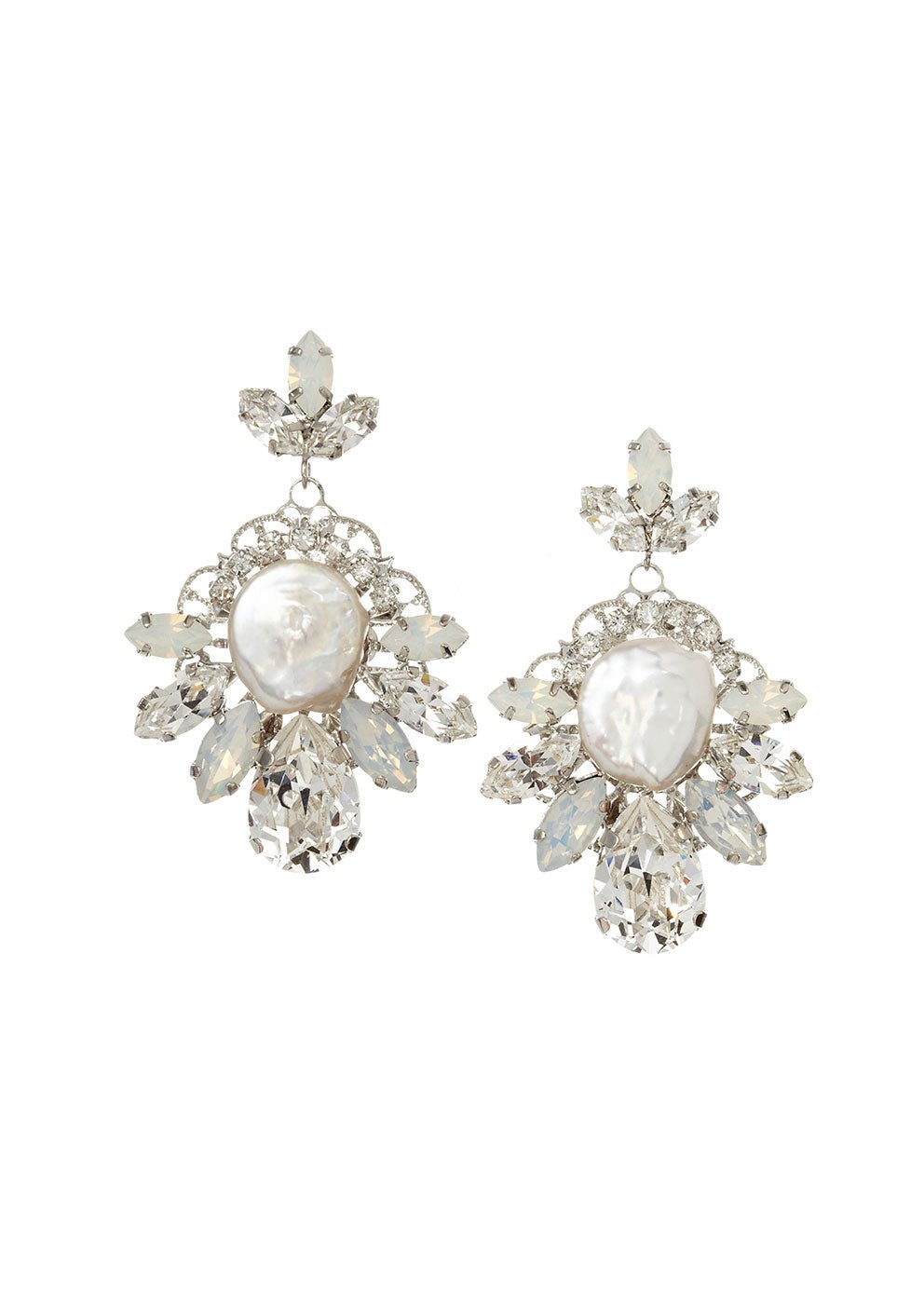 Rose Chandelier Earrings - bridal Earrings - Elizabeth Bower