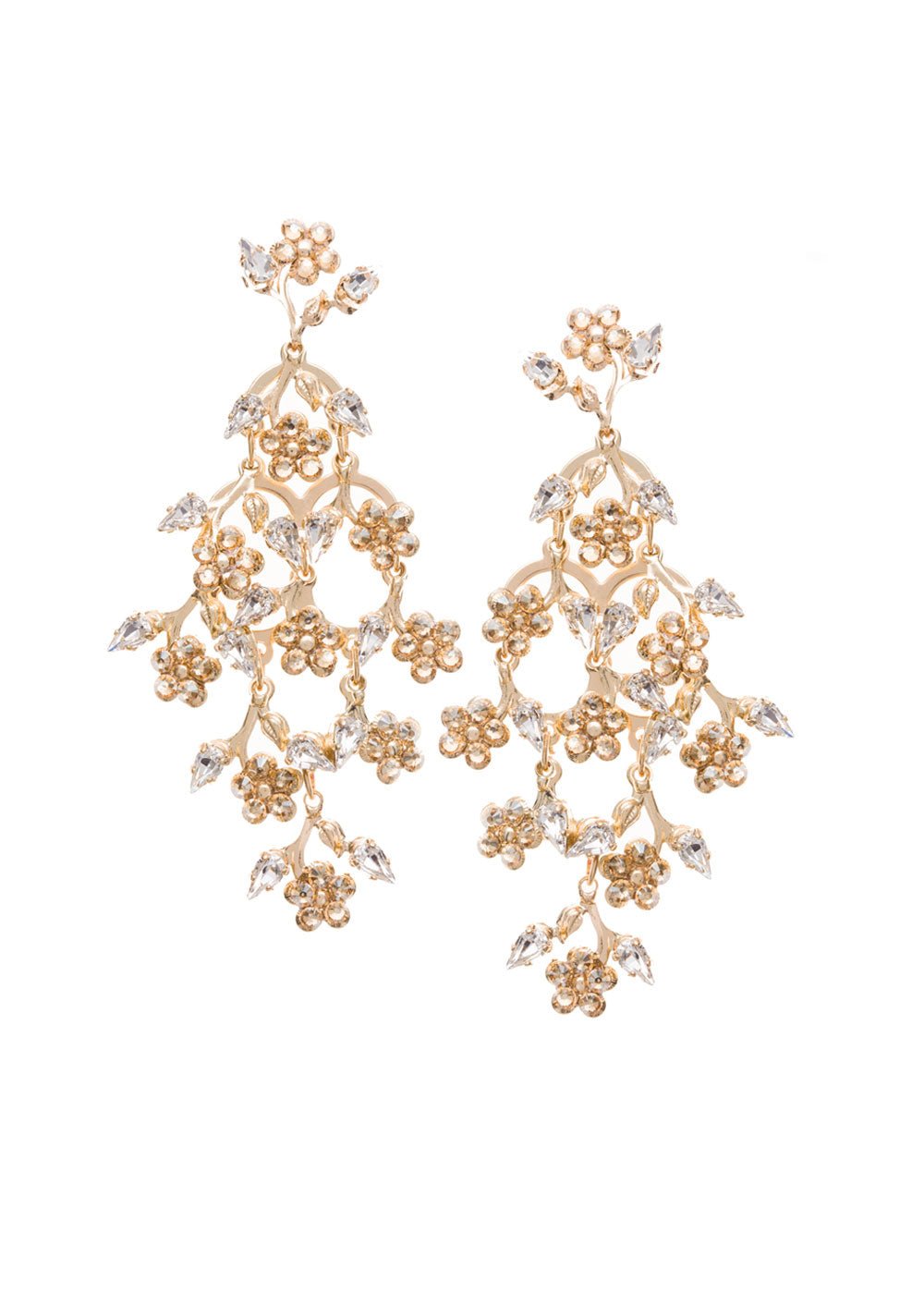 Sakura Dew Cascade Earrings - bridal Earrings - Elizabeth Bower
