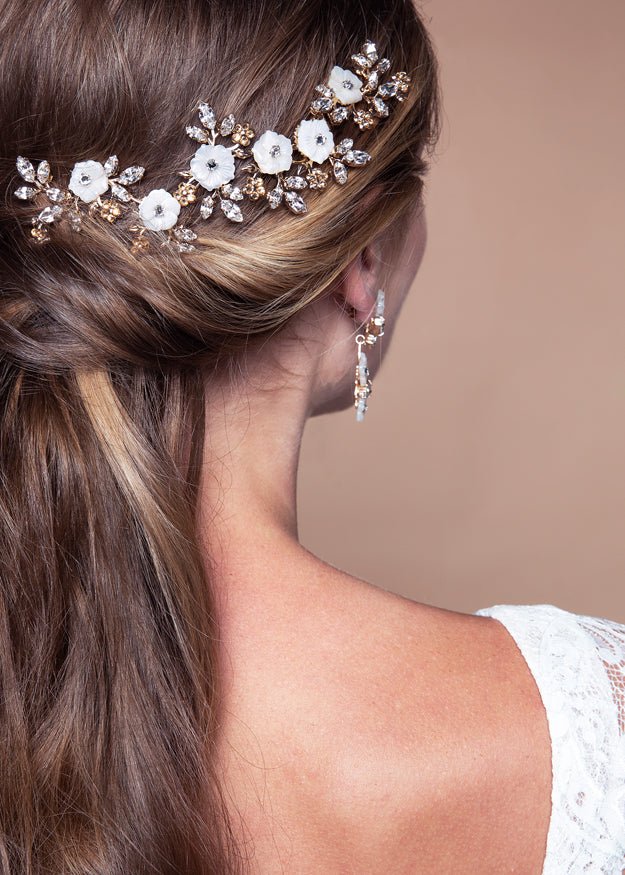 Sakura Petal Comb Large - bridal comb - Elizabeth Bower