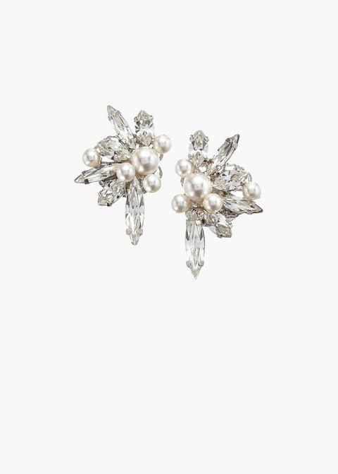 Starlite Statement Crystal Studs - bridal Earrings - Elizabeth Bower