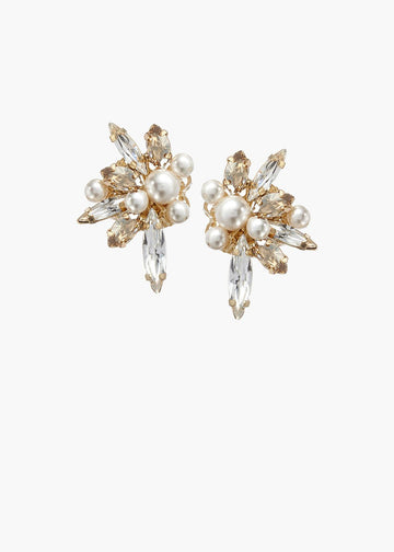 Starlite Statement Crystal Studs - bridal Earrings - Elizabeth Bower