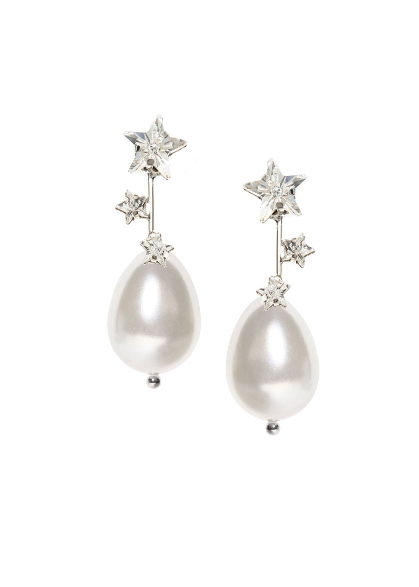 Starred Drop Pearl Drop EarringsEarringsElizabeth Bower