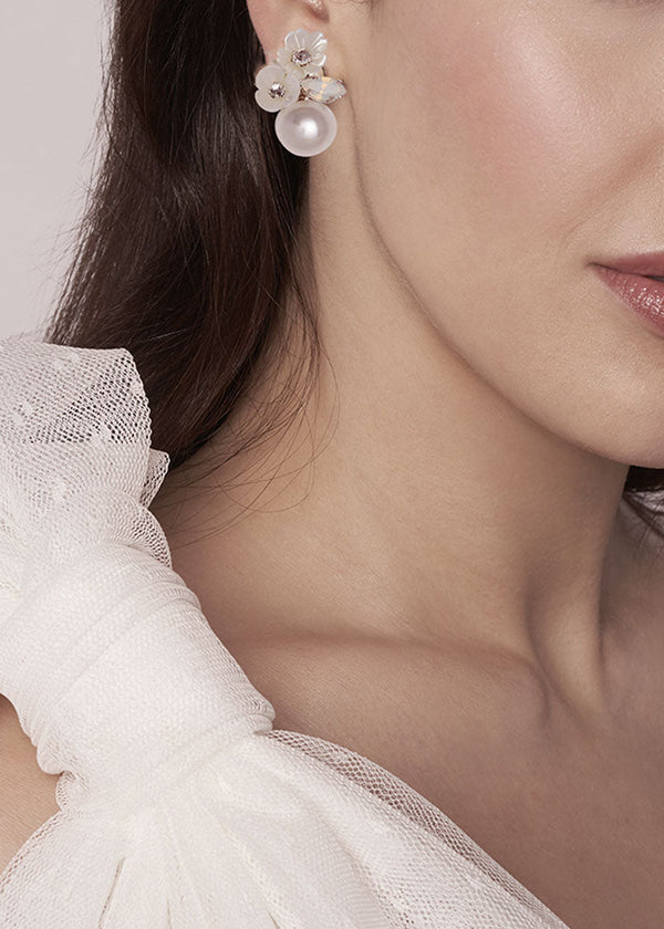 Trill Duet - Pearl Floral EarringsEarringsElizabeth Bower