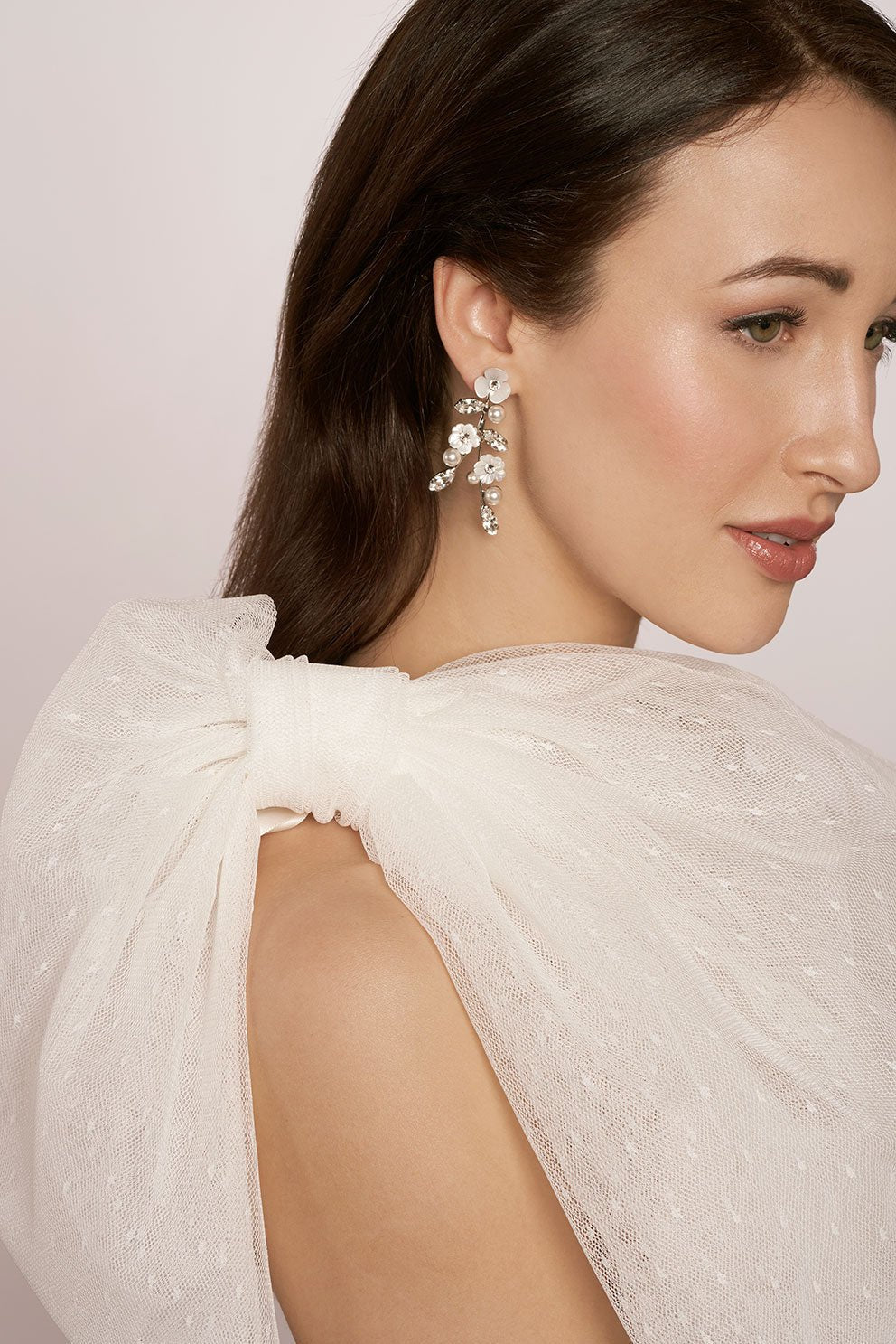 Trill Mini Floral Chandelier Earrings - bridal Earrings - Elizabeth Bower