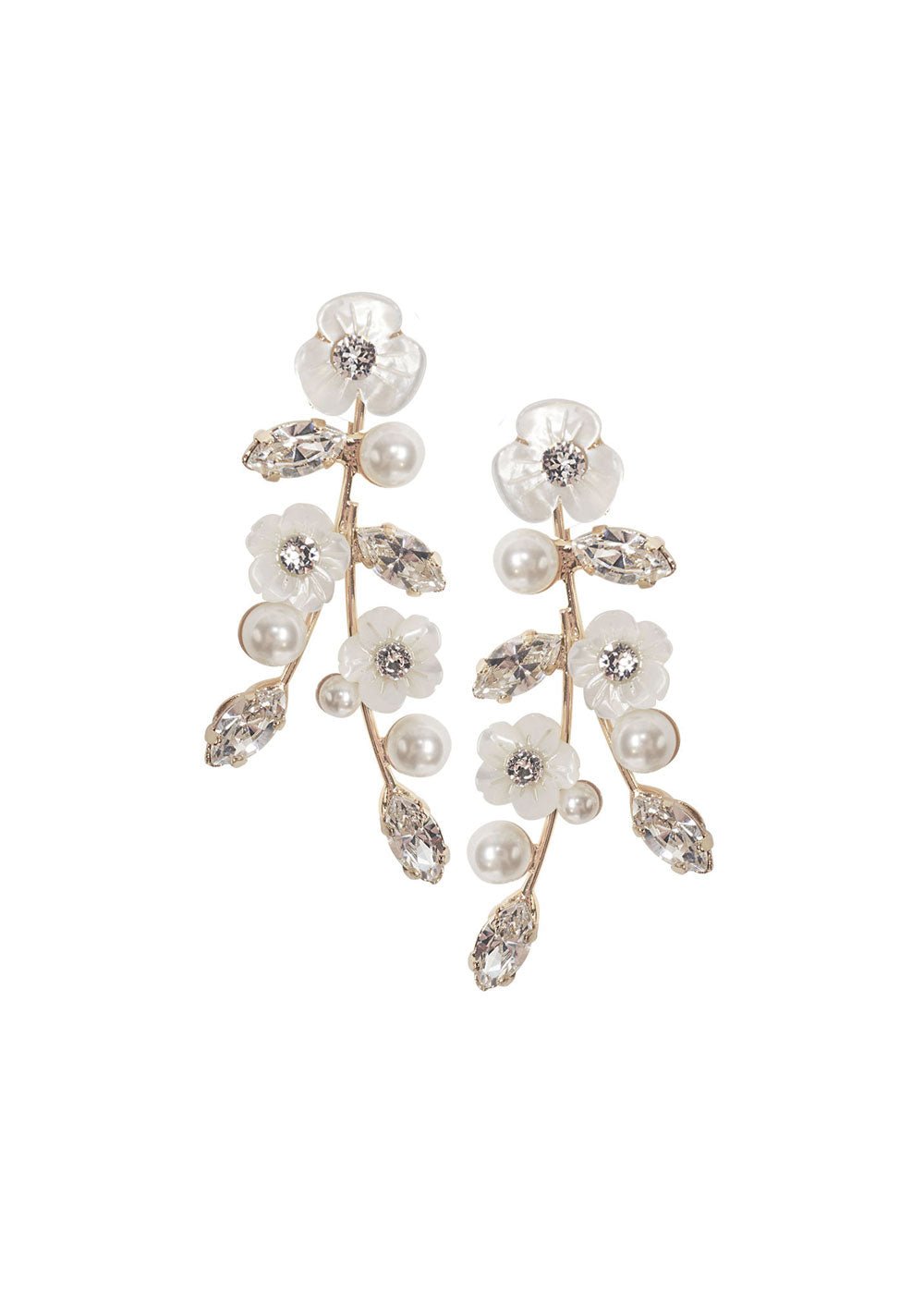 Trill Mini Floral Chandelier Earrings - bridal Earrings - Elizabeth Bower