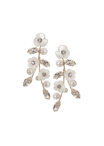 Trill Mini Floral Chandelier Earrings - bridal Earrings - Elizabeth Bower