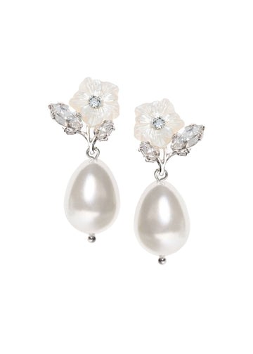 Vine Florum Bud Drop Earrings - bridal Earrings - Elizabeth Bower