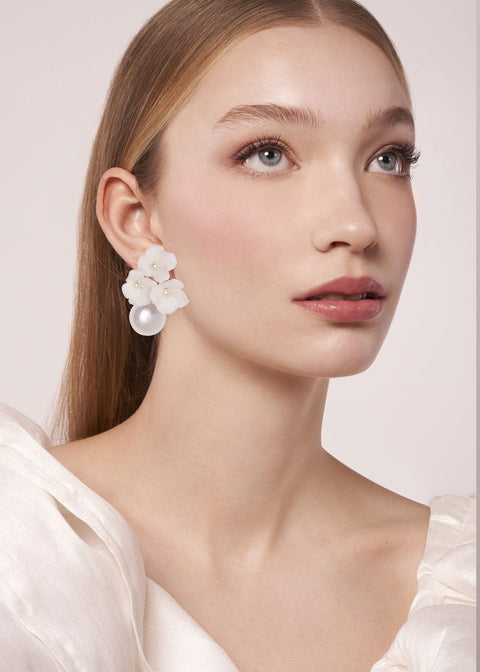 Weiss Cluster Duet Studs - bridal Earrings - Elizabeth Bower