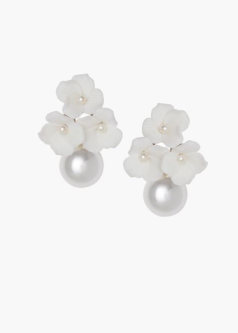 Weiss Cluster Duet Studs - bridal Earrings - Elizabeth Bower