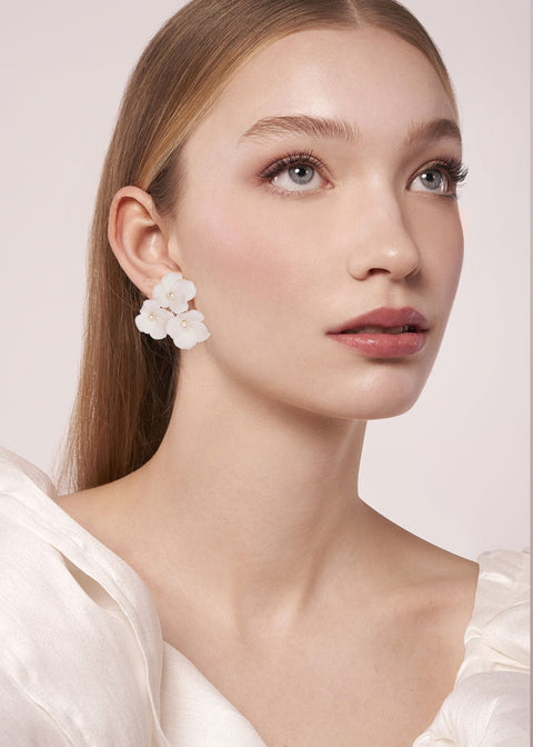 Weiss Cluster Studs - bridal Earrings - Elizabeth Bower