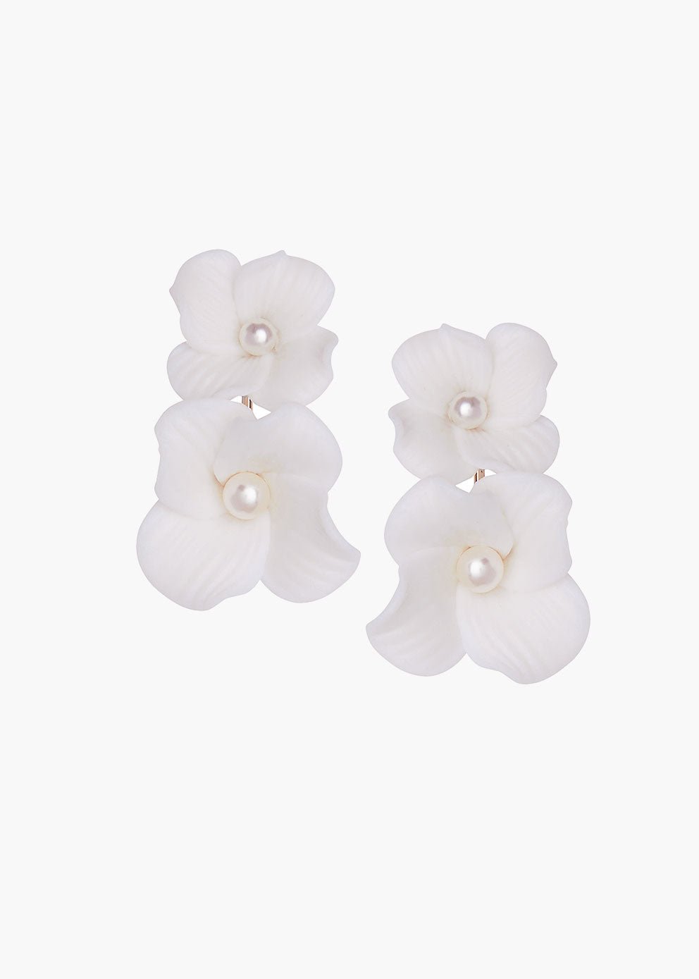 Weiss Dublet - Double Flower Earrings - bridal Earrings - Elizabeth Bower