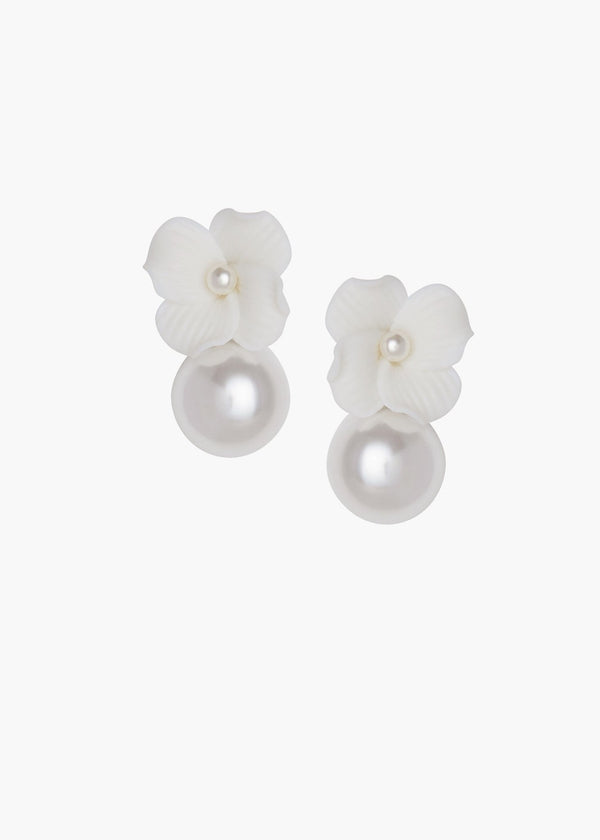 Weiss Pearl Mini Duet - Floral Pearl EarringsEarringsElizabeth Bower