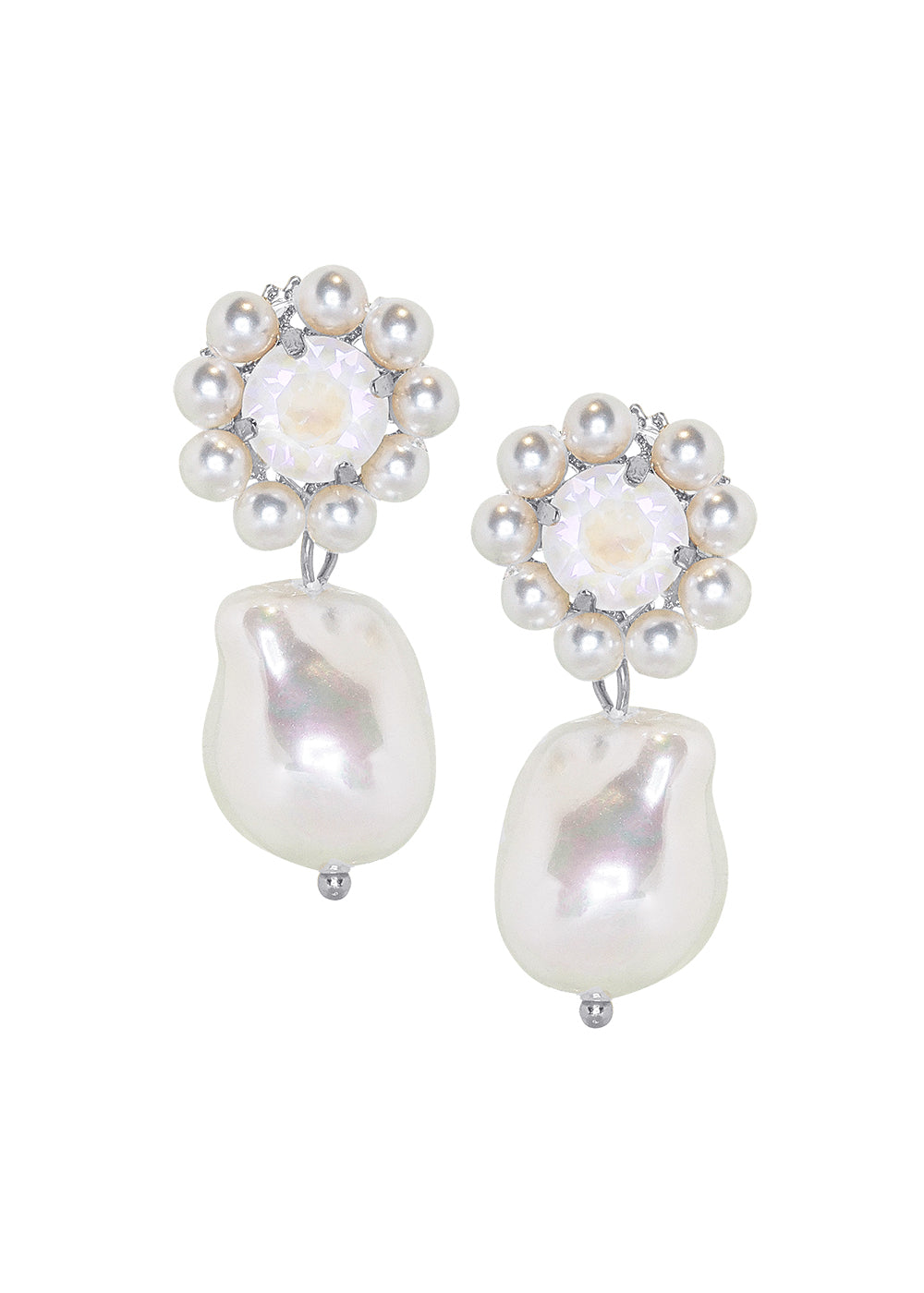 Baroque Bauble Pearl Drop Earrings