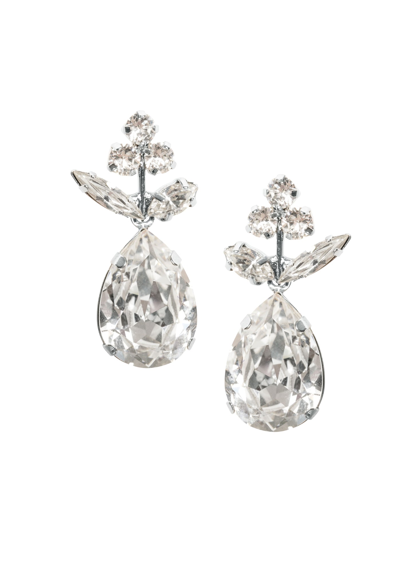 Classic Bud Crystal Drop Earrings