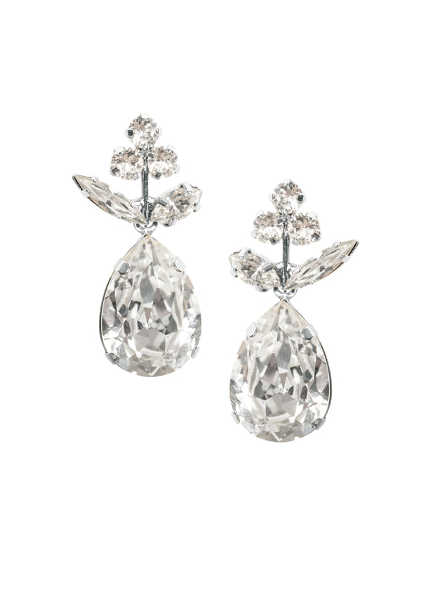 Classic Bud Crystal Drop Earrings
