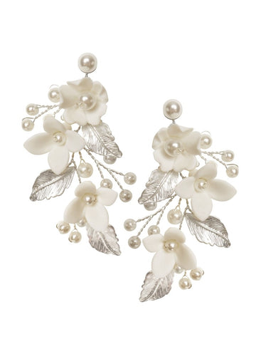Adelweiss Floral Chandelier Earrings - bridal Earrings - Elizabeth Bower