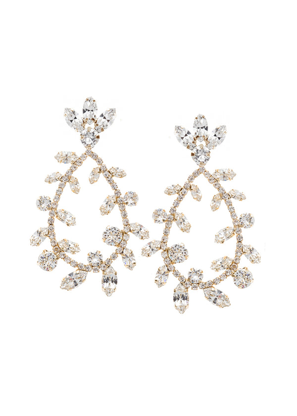 Eden Droplet Crystal Chandelier Earrings