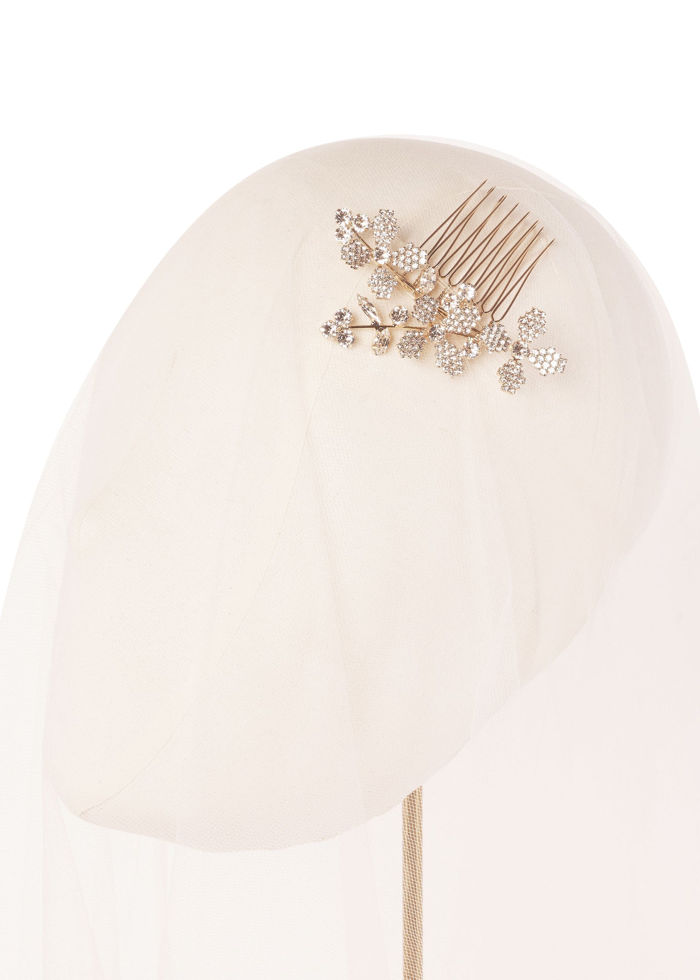 Budding Cascade Mini Crystal Bridal Comb