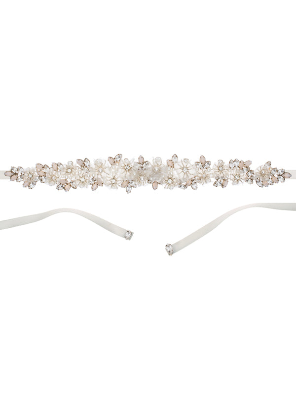 Gardenia Floral Sash Long