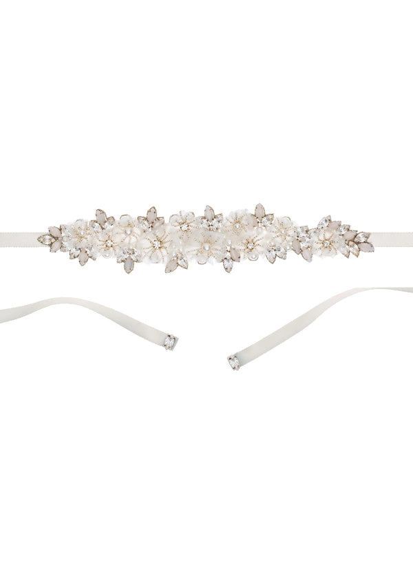 Gardenia Floral Sash Short