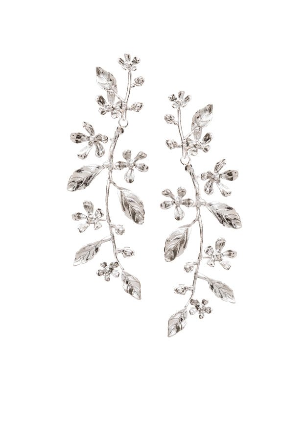 Athena Floral Drop Earrings - bridal Earrings - Elizabeth Bower