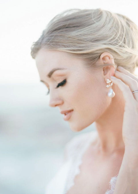 Baroque Bud Drop Earrings - bridal Earrings - Elizabeth Bower