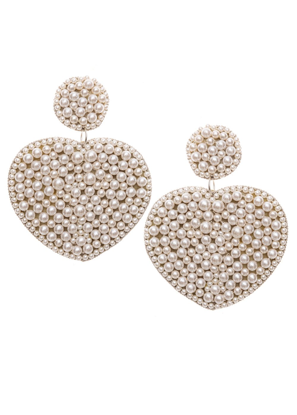 Be Mine Heart Drop Earrings - bridal Earrings - Elizabeth Bower