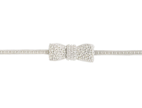 Bow Pearl Belt - bridal comb - Elizabeth Bower