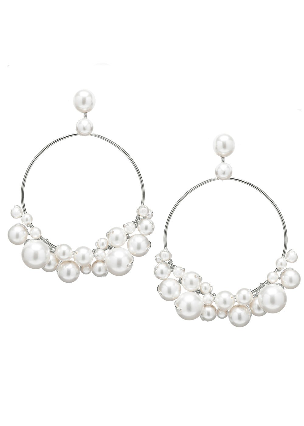 Bubble Hoop - bridal Earrings - Elizabeth Bower
