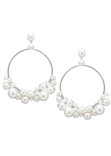 Bubble Hoop - bridal Earrings - Elizabeth Bower
