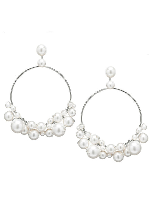 Bubble Hoop - bridal Earrings - Elizabeth Bower