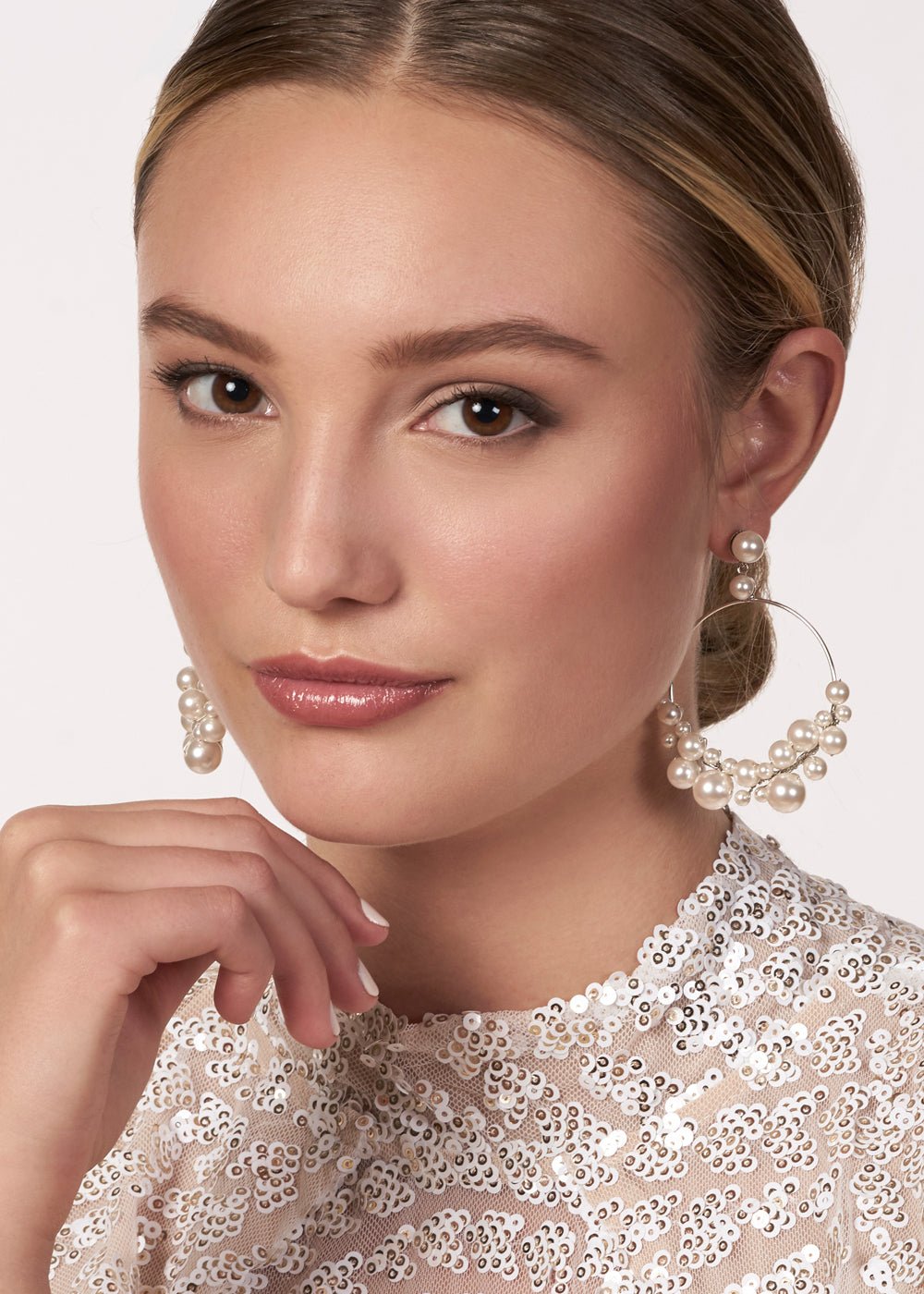 Bubble Hoop - bridal Earrings - Elizabeth Bower