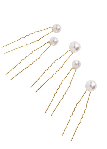 Bubble Mini Pearl Hairpin set - bridal Hairpins - Elizabeth Bower