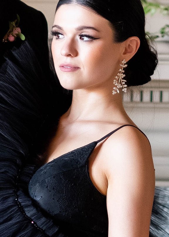 Bud Crystal Chandelier Earrings - bridal Earrings - Elizabeth Bower