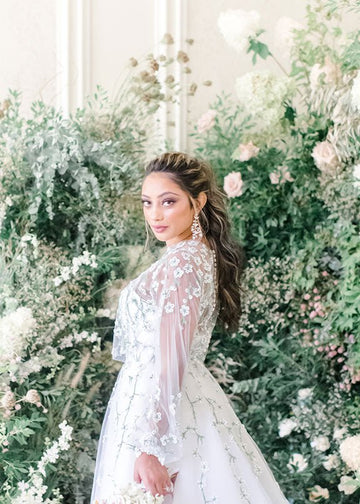 Bud Pearl Statement Earrings - bridal Earrings - Elizabeth Bower