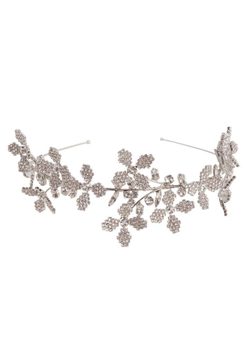 Budding Cascade Crystal Bridal Hairpiece - bridal Earrings - Elizabeth Bower