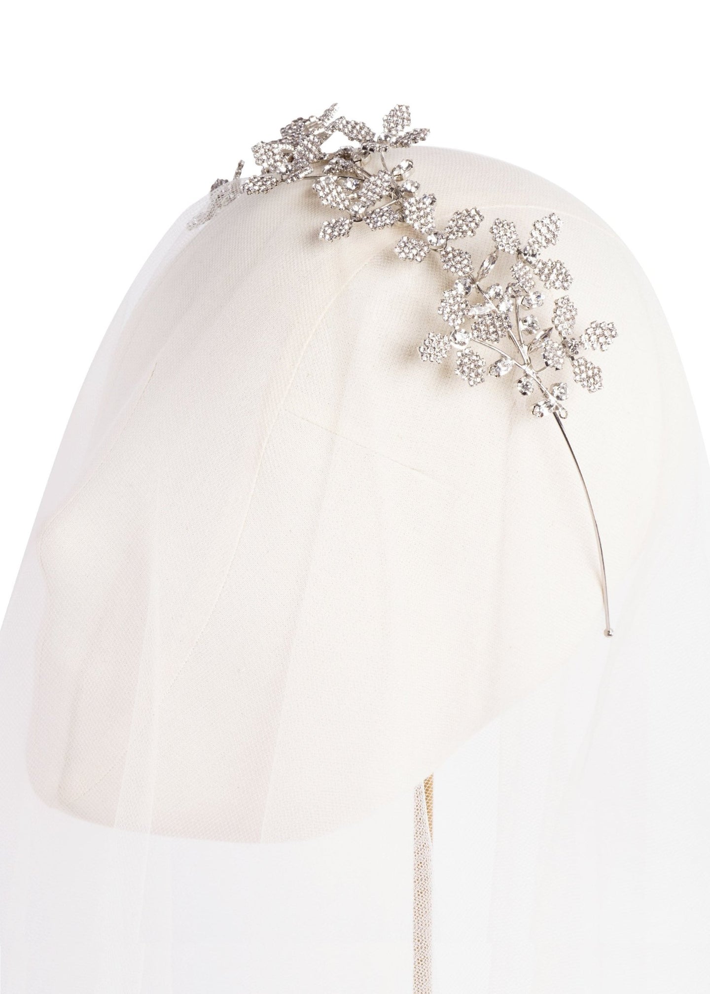 Budding Cascade Crystal Bridal Hairpiece - bridal Earrings - Elizabeth Bower