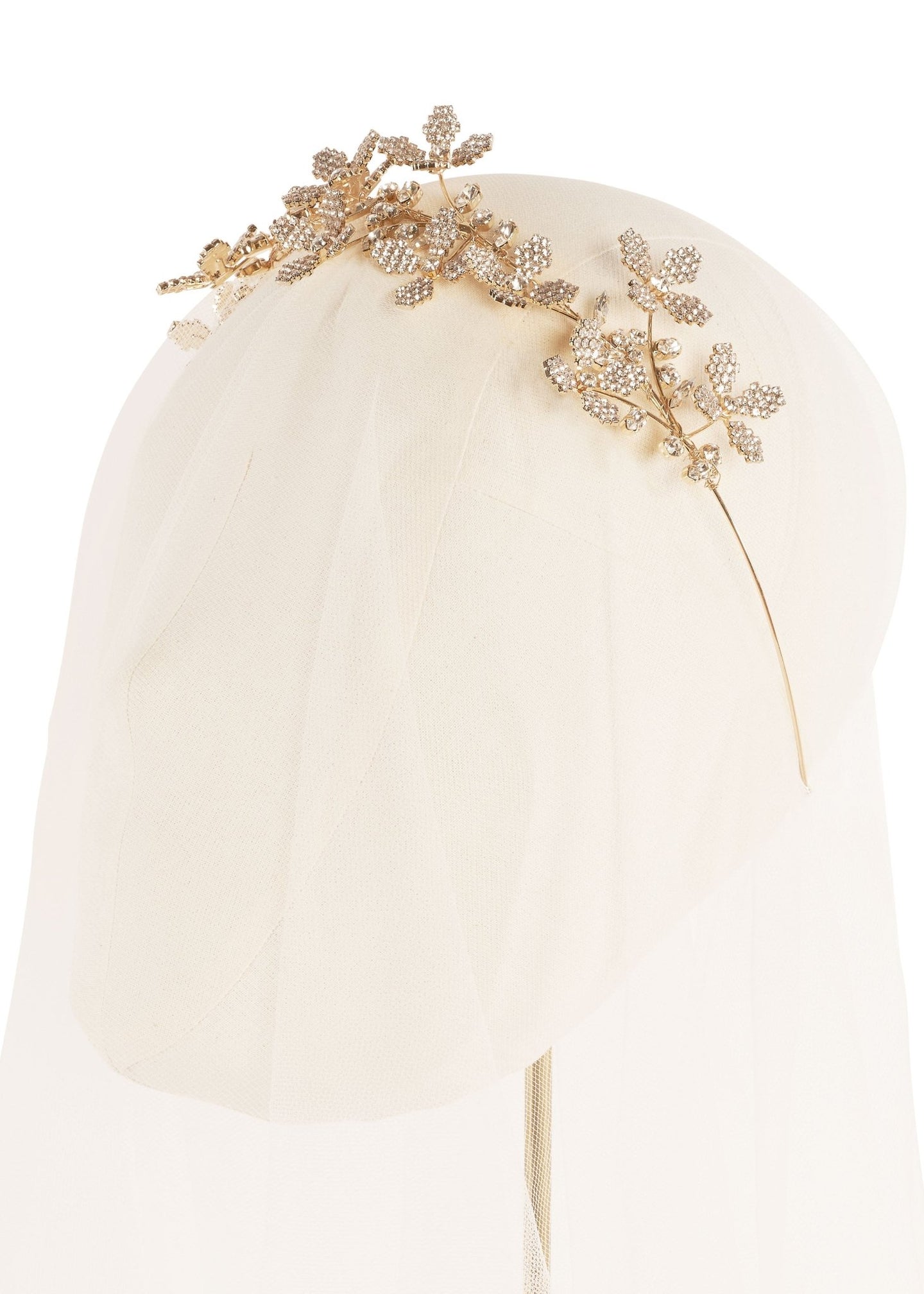 Budding Cascade Crystal Bridal Hairpiece - bridal Earrings - Elizabeth Bower