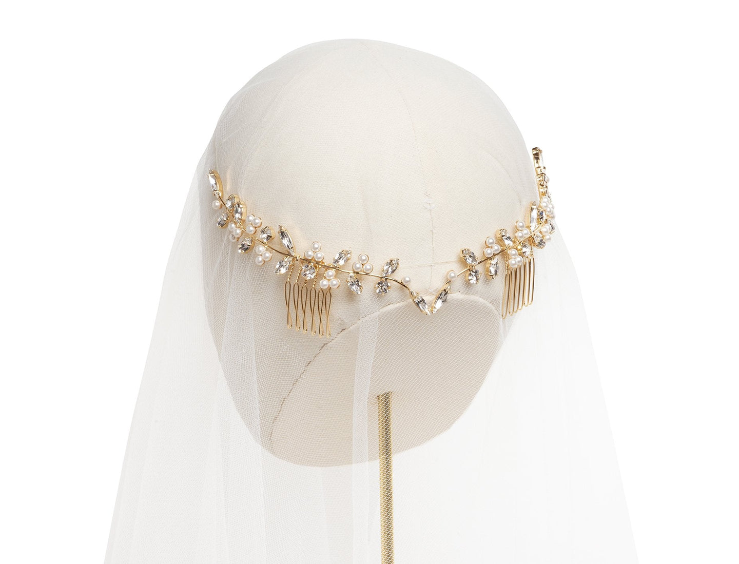 Budding Crystal Bridal GarlandcombElizabeth Bower