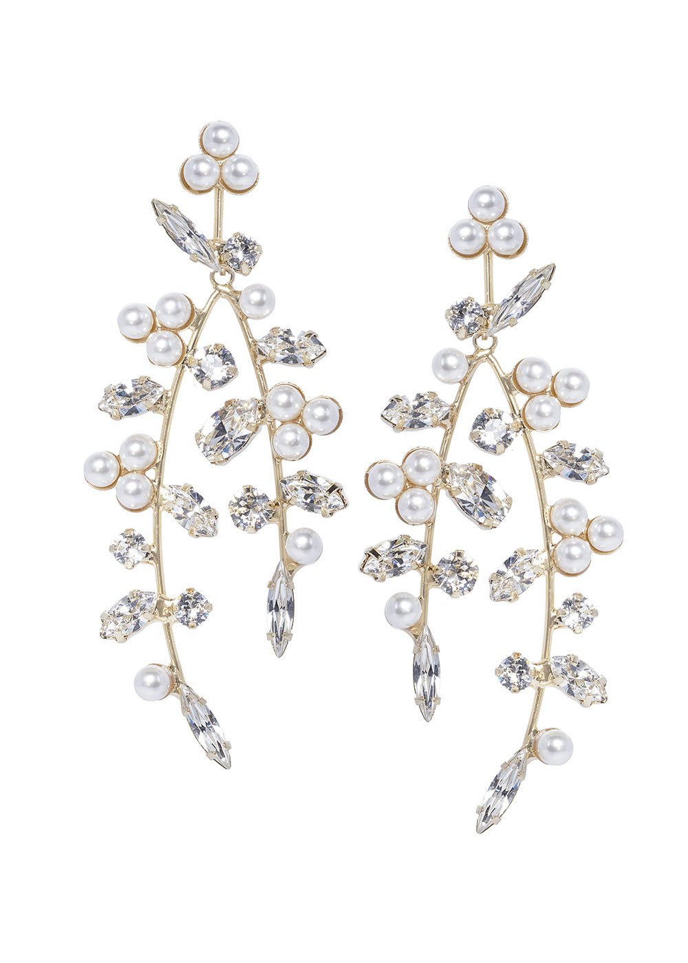 Budding Crystal Chandeliers - bridal Earrings - Elizabeth Bower