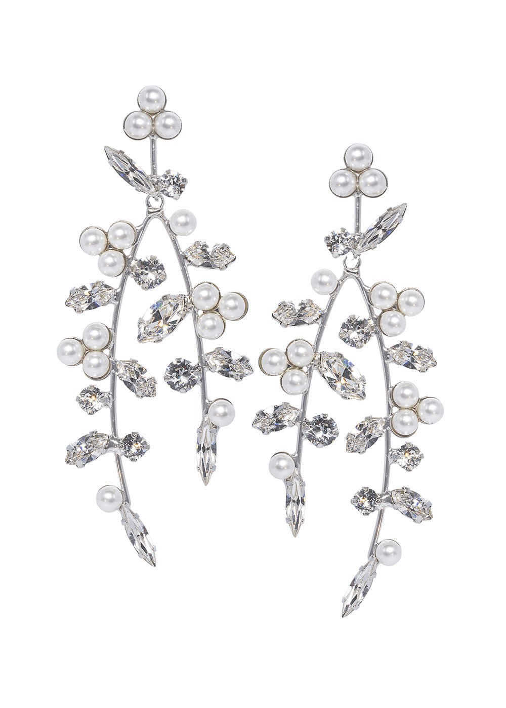Budding Crystal Chandeliers - bridal Earrings - Elizabeth Bower