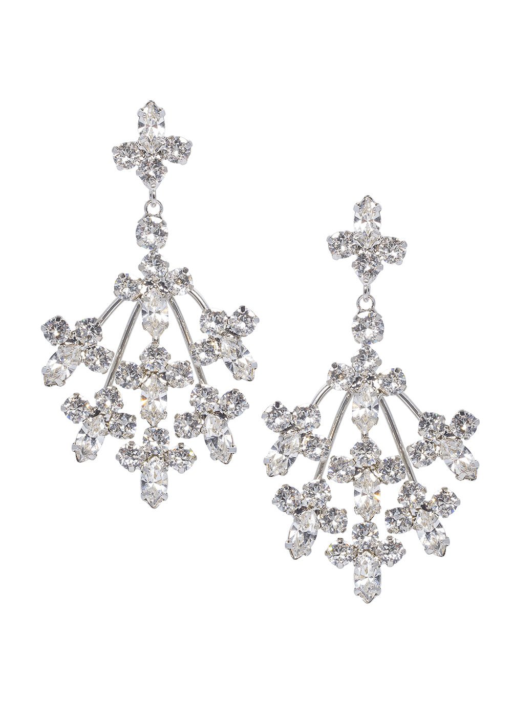 Carter Crystal Statement Earrings - bridal Earrings - Elizabeth Bower