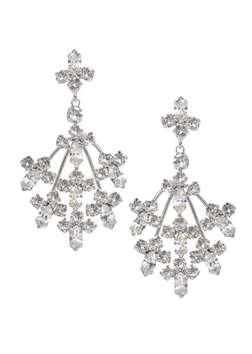 Carter Crystal Statement Earrings - bridal Earrings - Elizabeth Bower