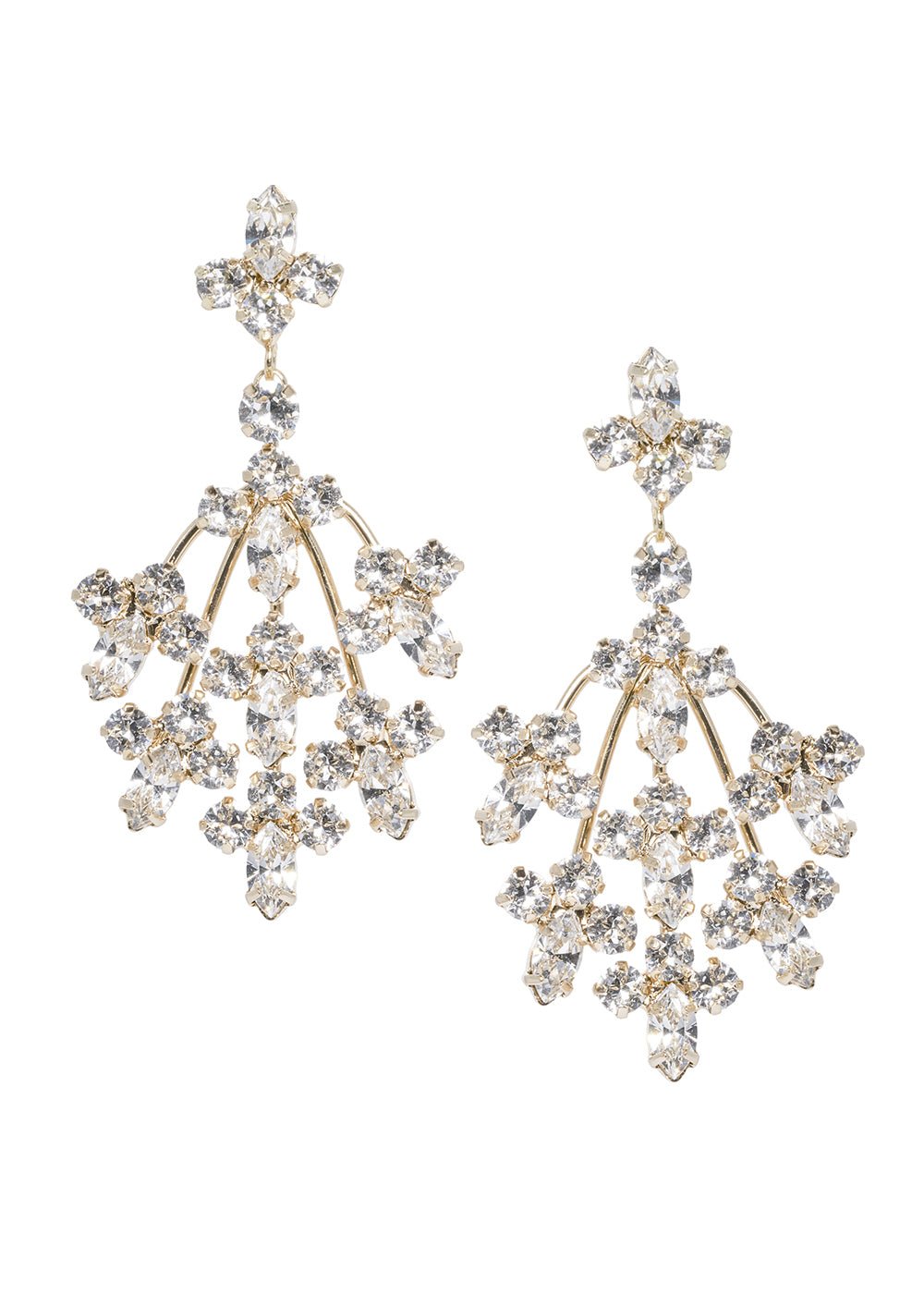 Carter Crystal Statement Earrings - bridal Earrings - Elizabeth Bower