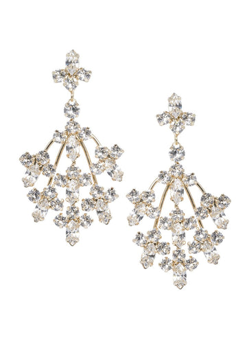 Carter Crystal Statement Earrings - bridal Earrings - Elizabeth Bower